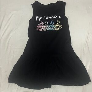 FRIENDS Black Tank Dress with Rainbow Cup Graphic